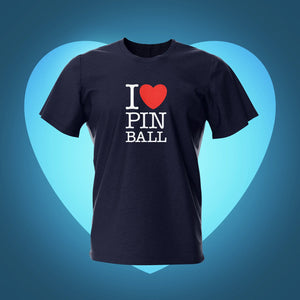 I love Pinball Navy T-Shirt | Pinball Invasion