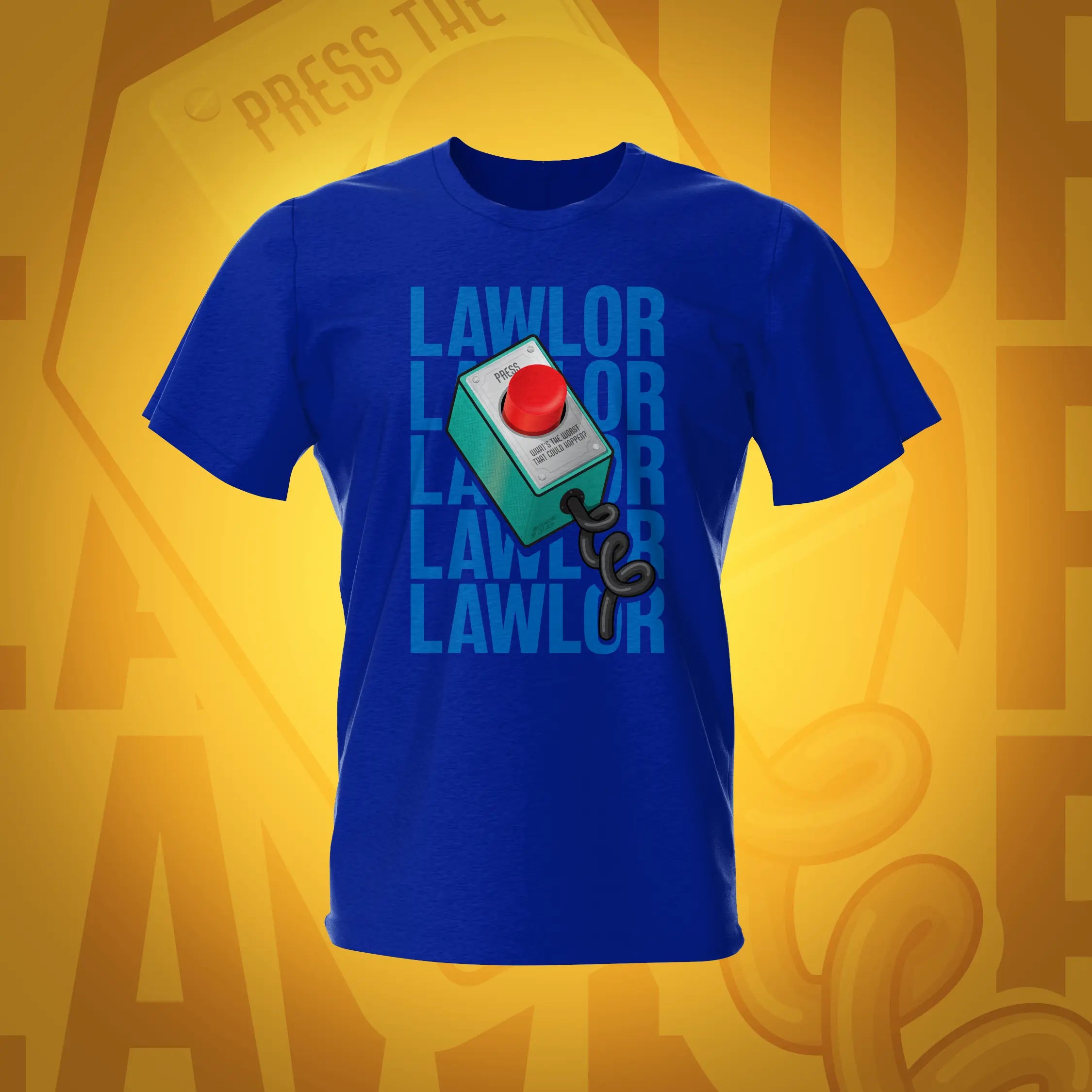 Pinball Red Button Lawlor Royale Pinball T-Shirt | Pinball Invasion