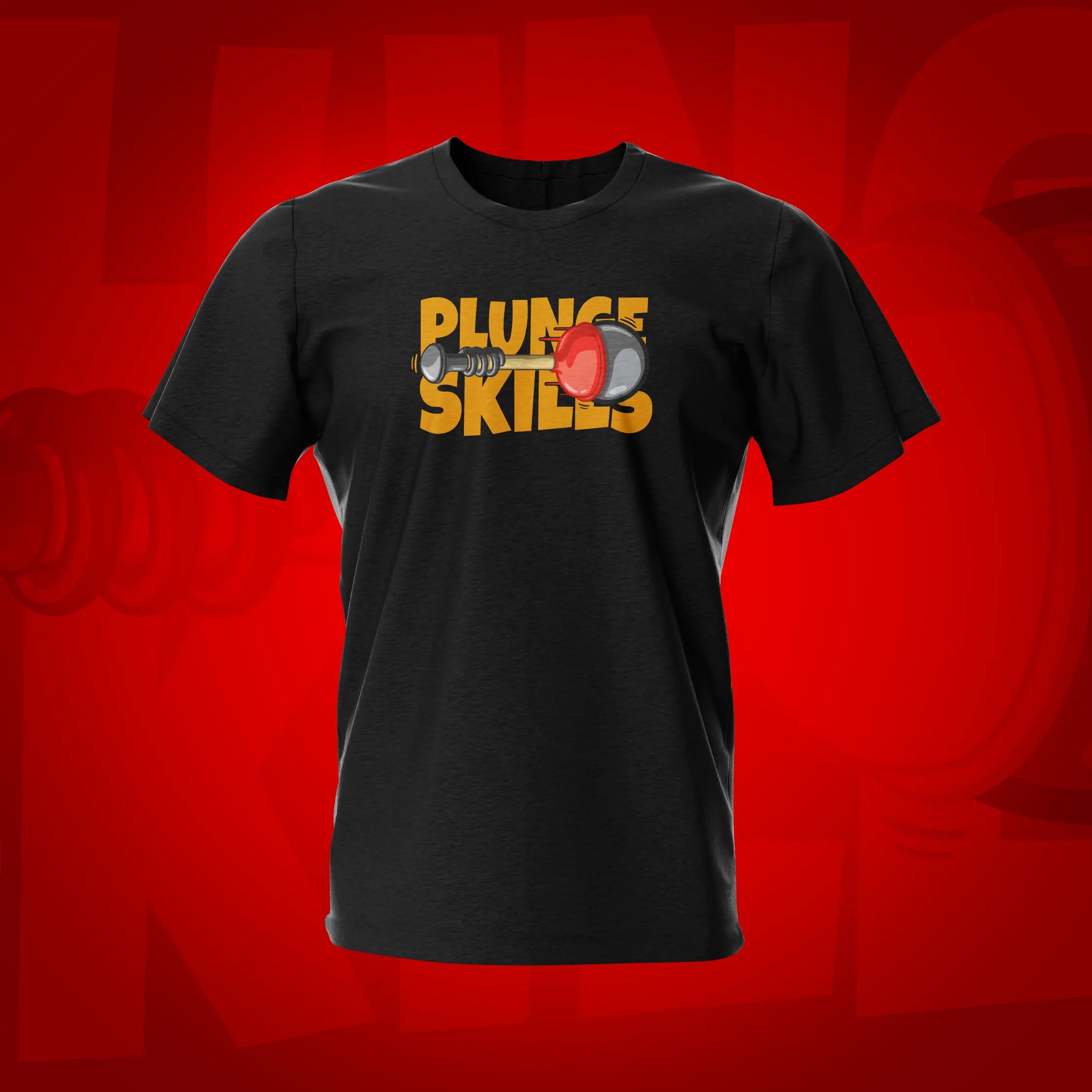 Plungers Skills Black Pinball T-Shirt