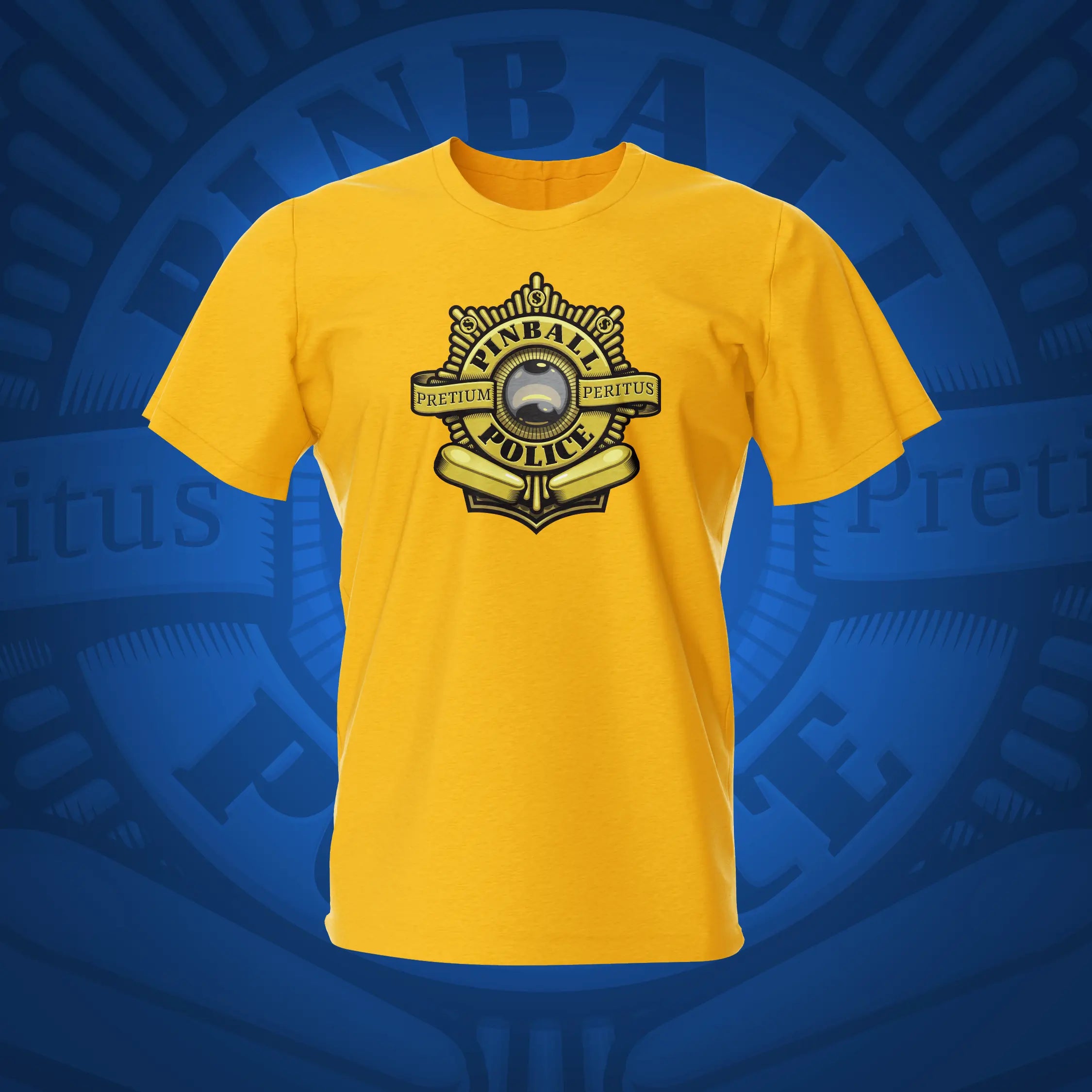 Price Police Gold Pinball T-Shirt | Pinball Invasion