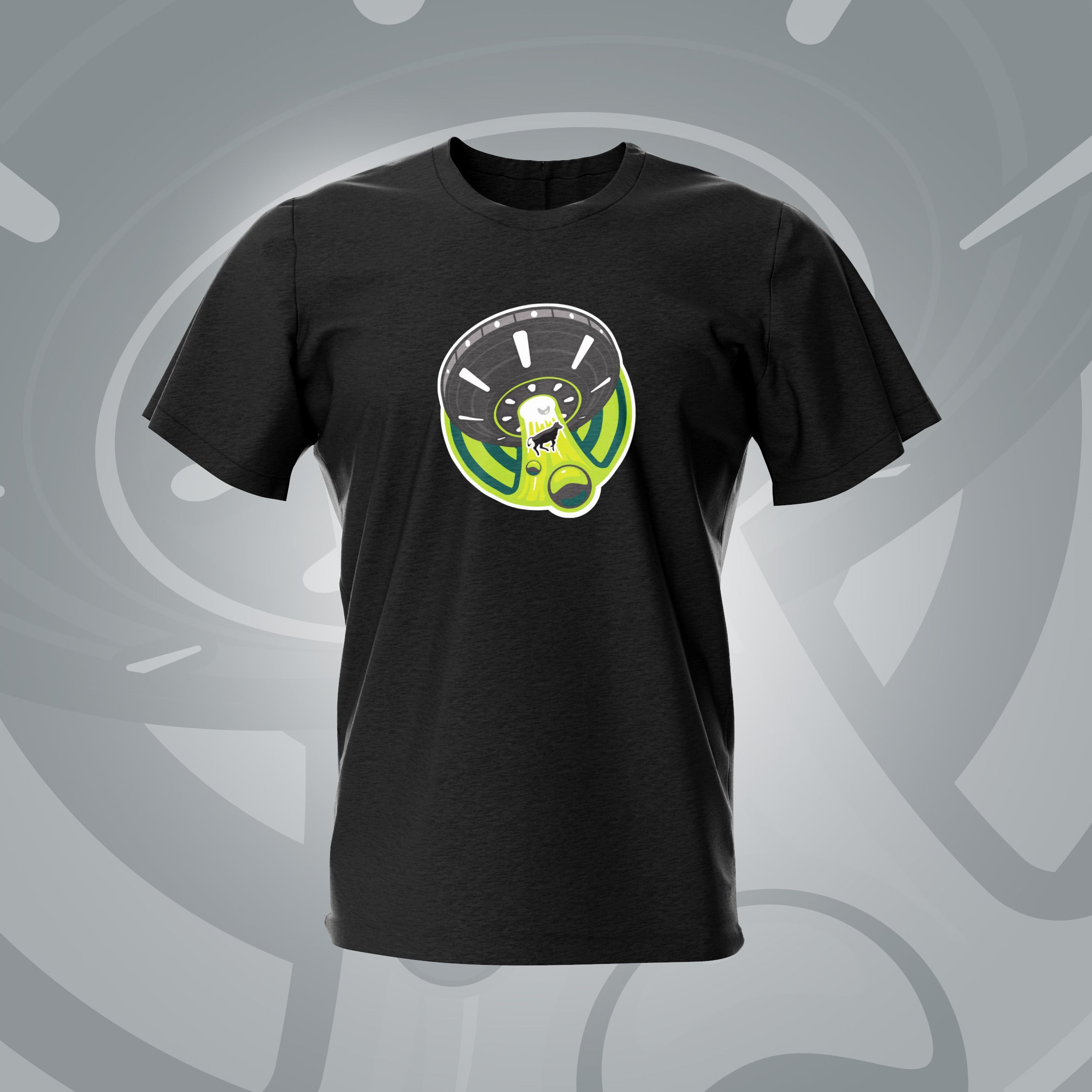 Black Alien Abduction Pinball T-Shirt | Pinball Invasion
