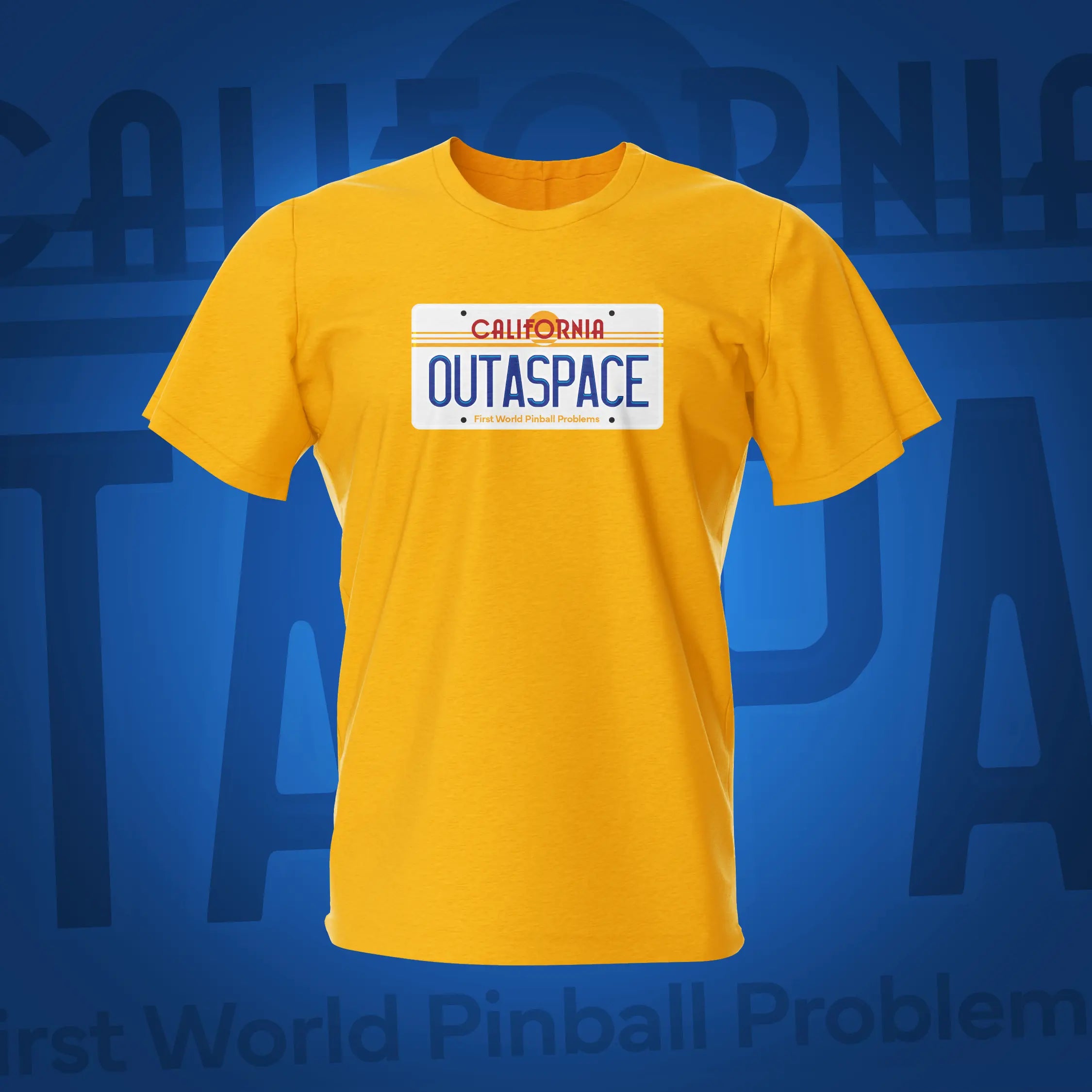 BTTF Outspace Gold Pinball T-Shirt | Pinball Invasion