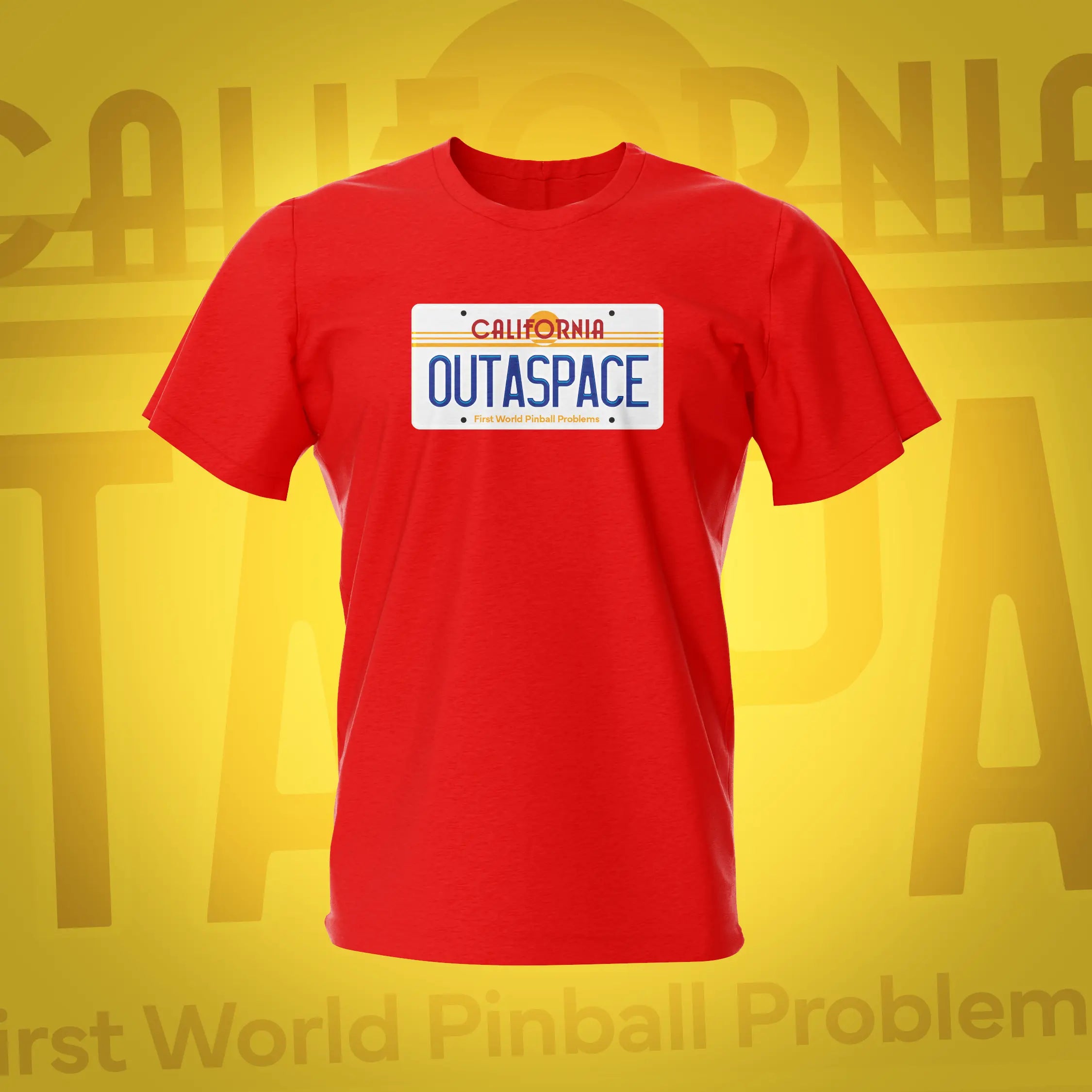 BTTF Outspace Red Pinball T-Shirt | Pinball Invasion