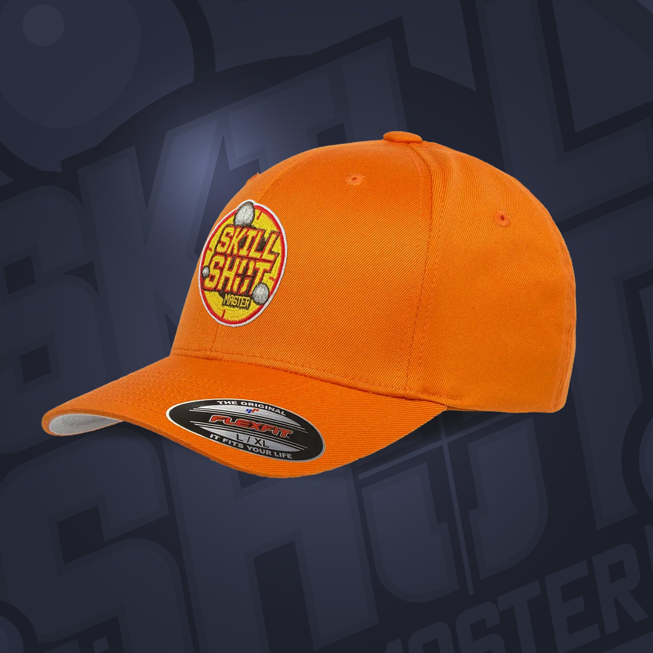 Orange Skill Shot Master Fitted Pinball Hat | Pinball Invasion