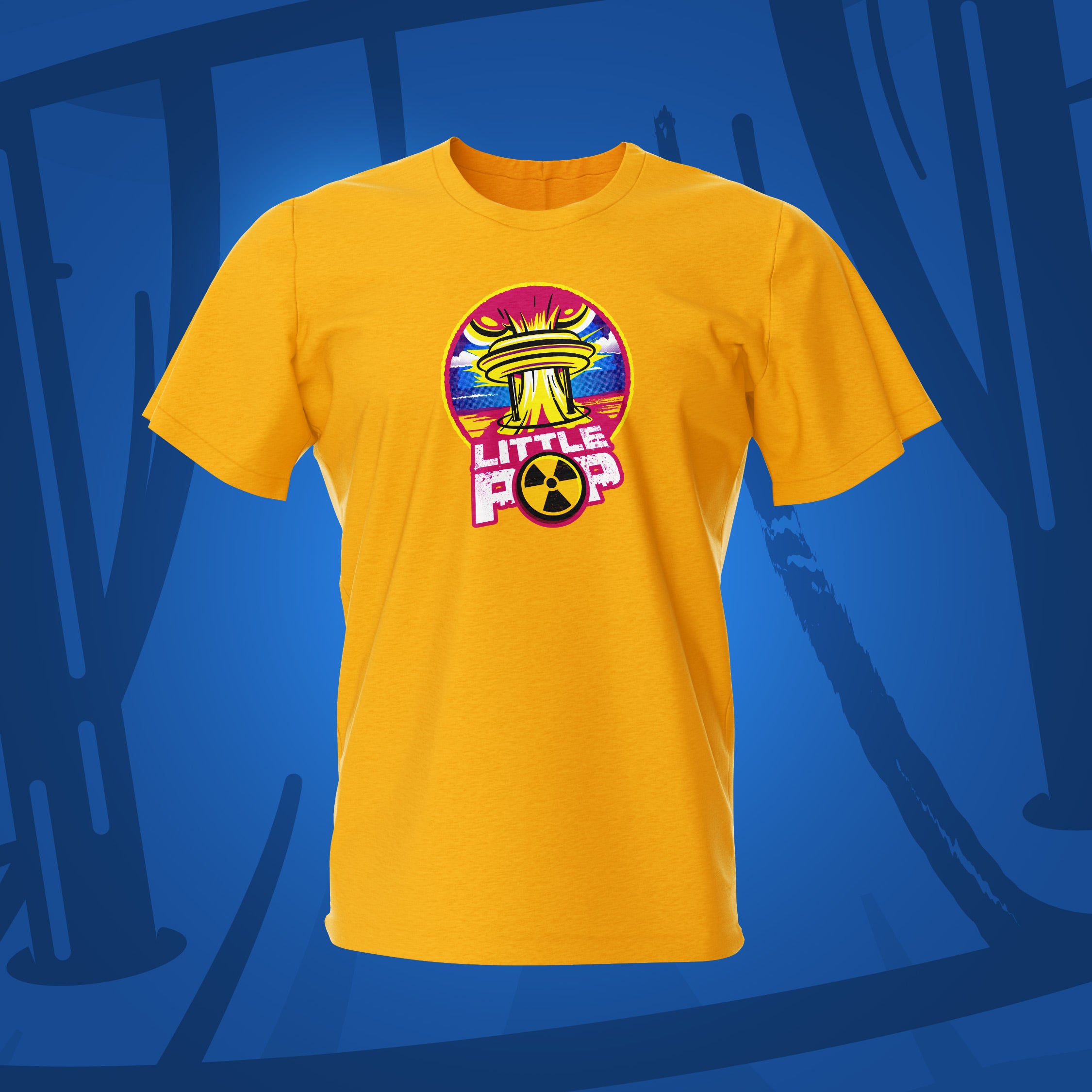 Little Pop Magenta / Gold Pinball T-Shirt | Pinball Invasion