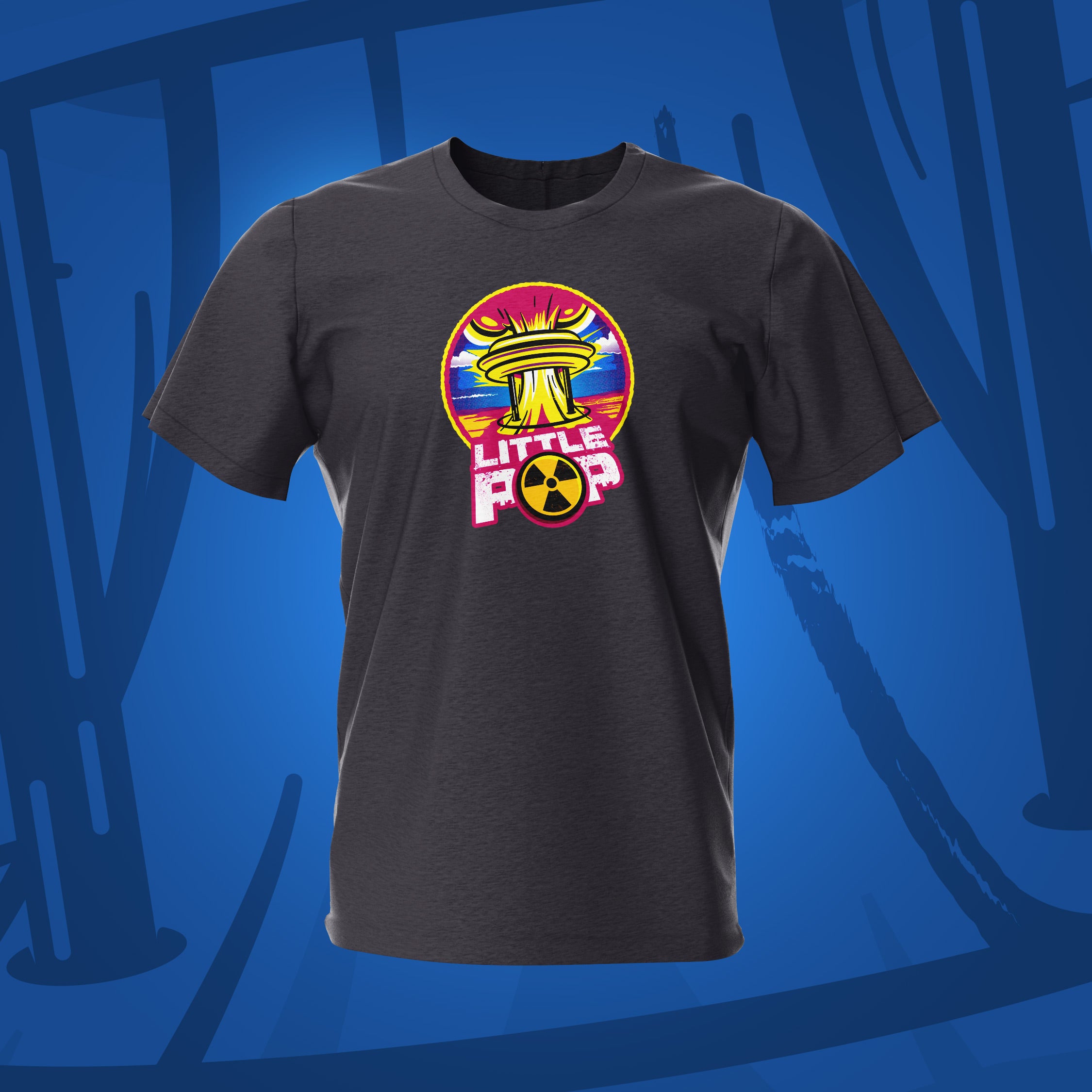 Little Pop Magenta / Tweed Pinball T-Shirt | Pinball Invasion