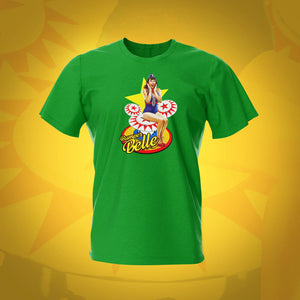 Bumper Belle Irish Green Pinup Pinball T-shirt | Pinball Invasion