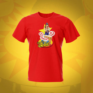 Bumper Belle Red Pinup Pinball T-shirt | Pinball Invasion