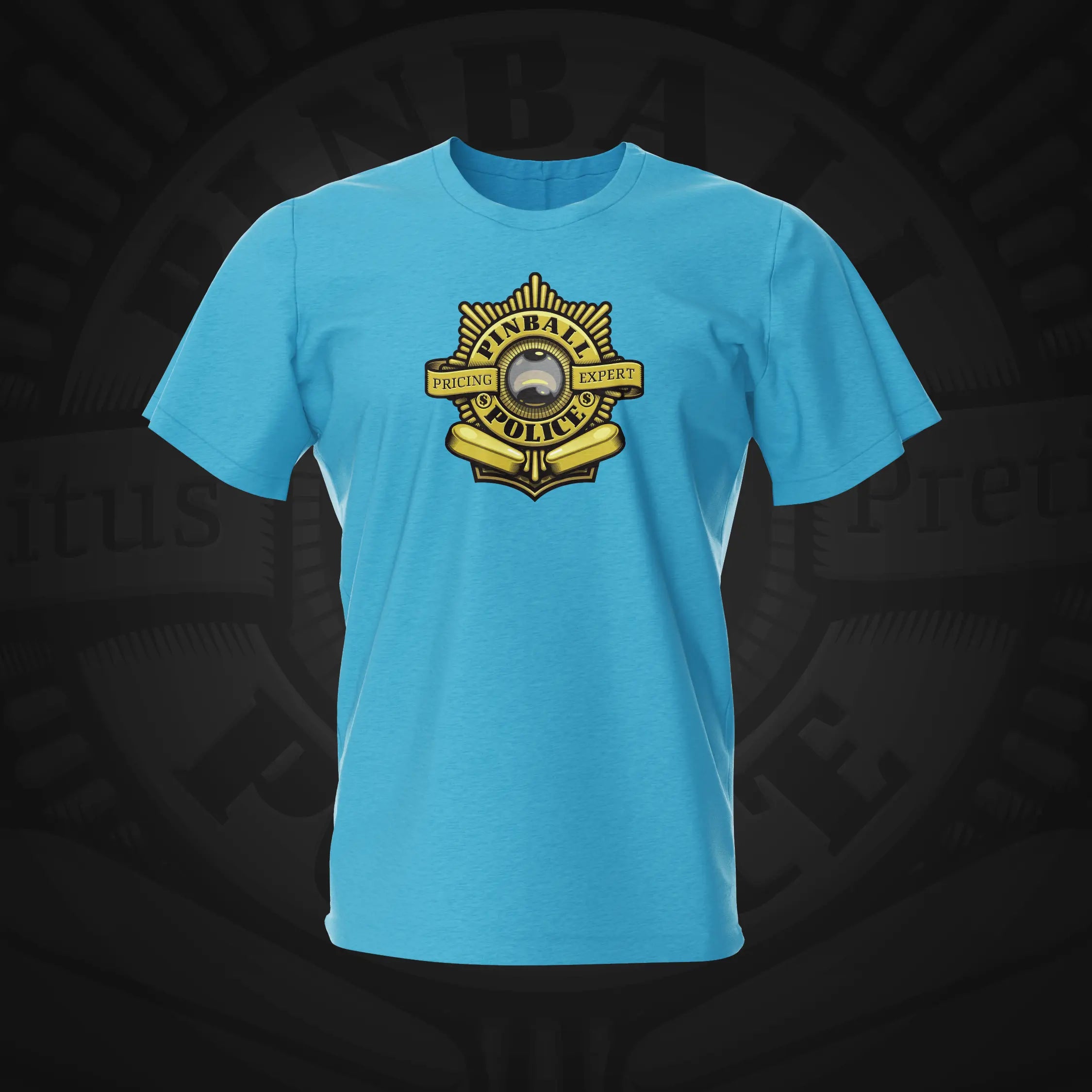 price-police-sky-english-Pinball T-Shirt | Pinball Invasion