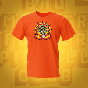 Pulp Fiction Bad Motherfucker Pinball Club Orange Pinball Tshirt | Pinball Invasion